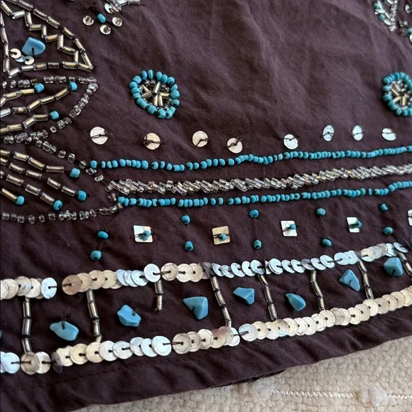 DIMRI Sequined boho gypsy skirt size medium brawn - Picture 15 of 15